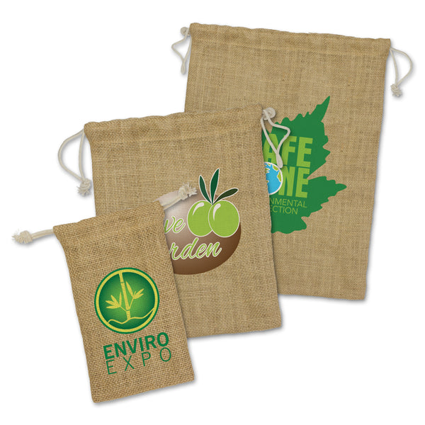 Jute Drawstring Pouch - Small