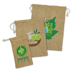 Jute Drawstring Pouch - Small