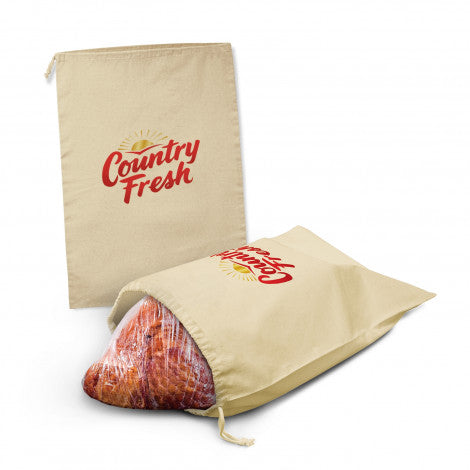 Calico/Cotton Drawstring Ham Bag