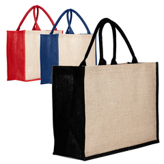 Jute Hessian Shopping Bag - Colored